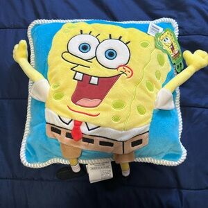 Sponge Bob Squarepants Plush Pillow 14”X14” with Legs and arms.